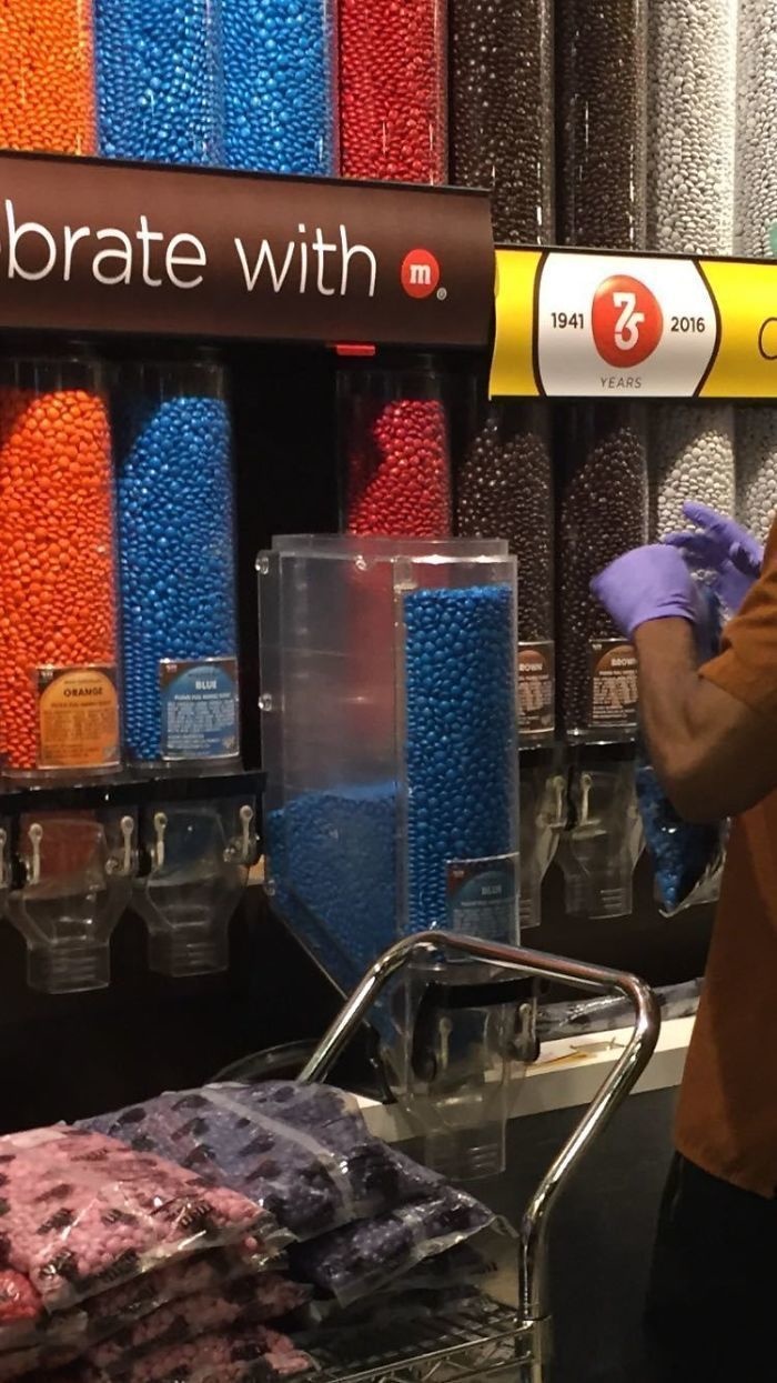So that's how they refill one of those M&M machines!