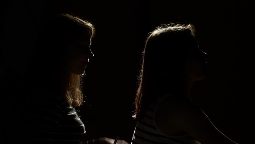 Image result for two girls opening a dark room