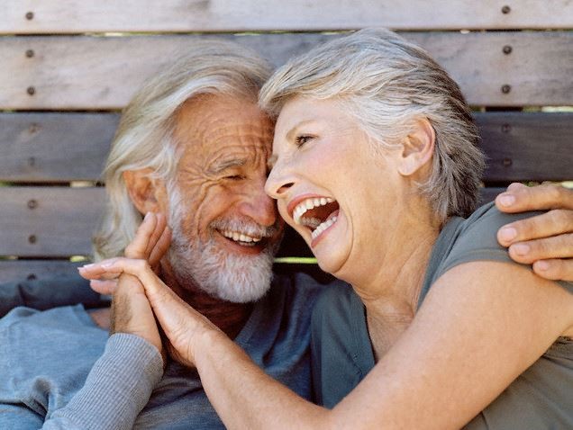 Image result for old couple laughing