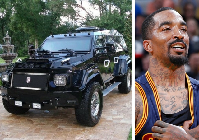 Sports star, J.R Smith owns a Gurkha F5, which is only really used by the military and the police