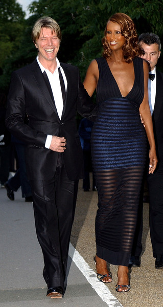Iman and David Bowie Then