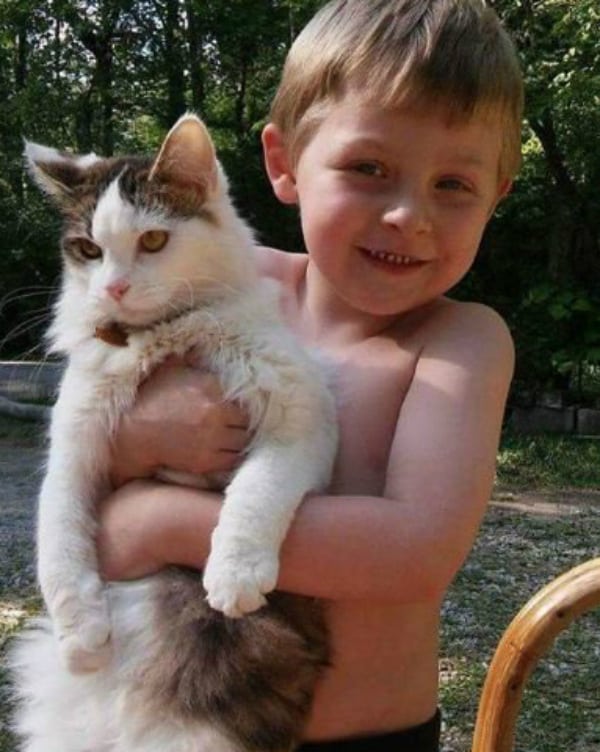 Kaydon Leach and His Cat