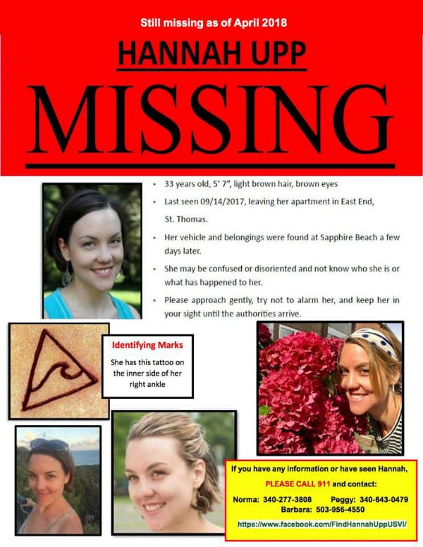Hannah Upp Missing